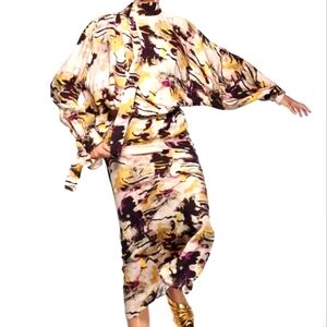 Zara Multicolor Abstract Print Dress